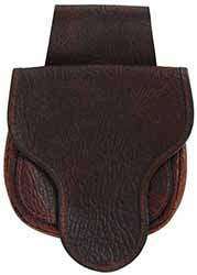 Belt bag, 
elk tanned leather, 7-1/2" by 7",
beaver tail flap